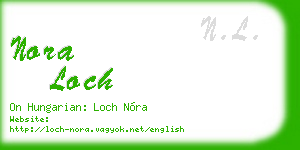 nora loch business card