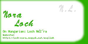 nora loch business card